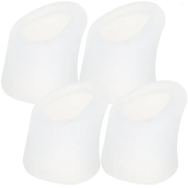 Juegos de vajilla 4 piezas Bañera Jets Tetera Protector de boquilla Cubierta decorativa Protectores de silicona para hervidor Cubiertas protectoras de gel de sílice blanco