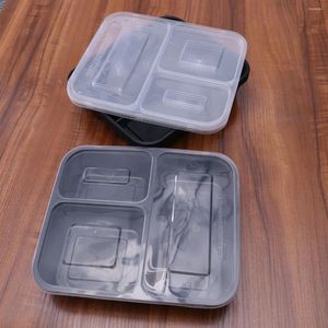 Dinware sets 4 pc's bento lunchbox wegwerp lunchboxen containers de maaltijdbereidtassen