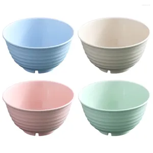 Ensembles de vaisselle 4 pièces bol bols cuisine grand manger micro-ondes salade ustensiles de service en plastique enfants casque vaisselle de ménage