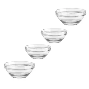 Ensembles de vaisselle 4 pcs contenants fruits de gâteau de riz ménage bol en verre pudding rangement de rangement de gelée bols assaisonne