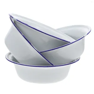 Juegos de vajilla 4 PCS Bowl de esmalte Accesorios para el hogar Simples Enamelware Práctica Basina Creativa