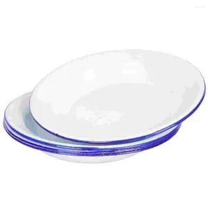 Sin sets 4 pc's emaille plaat retro decor el platen bowl gestoomde bakken schotel multifunctionele stijl