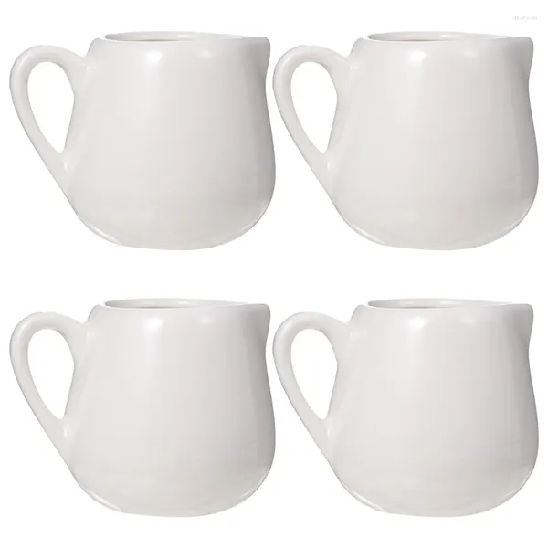 Ensembles de vaisselle 4 pièces cuillère à sauce café lait crémier mini mousseur cruche en céramique verre pichet d'eau couvercle récipient de cuisine poignée de rangement