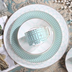 Setwares sets 4 pc's set luxe keramisch bot porselein diner voor tafelwerk dessert koffiekopje schotelschotel