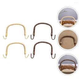 Setwares Sets 4 pc's Teapot Handgreep Creative Kettle handgrepen Grip Coffee Decoratieve landelijke stijl Rattan Supply