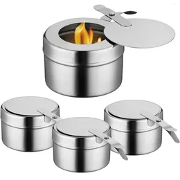 Ensembles de vaisselle 4 Pcs Warmer Buffet Chafers Warmers Chafing Fuel Holder Boxs Dish
