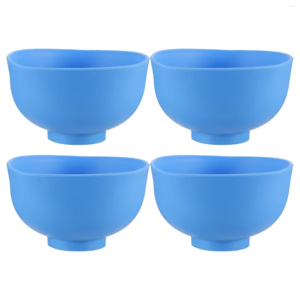 Ensembles de vaisselle 4pcs bol d'auto-coagulation dentaire professionnel tasse en caoutchouc de matériau oral