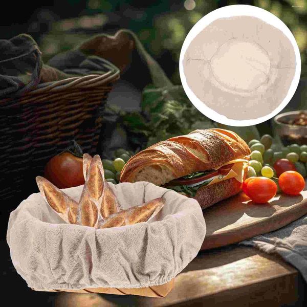 Ensembles de vaisselle 4pcs de panier d'épreuves à pain réutilisable doublure de doublure de pâte à pâtisserie (adaptée à un panier ronde de 30 cm)