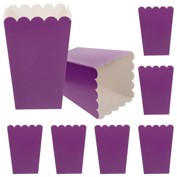 Ensembles de vaisselle 50 PCS Popcorn Box French Frises Holder Sac de Noël Pête de Noël Ponts de contenant 250g Boîtes de service en carton blanc