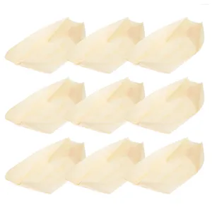 Ensembles de vaisselle 50 pcs Plateau Sushi Bateau Assiettes jetables Japonais Sashimi Bois Snack Bol en bois