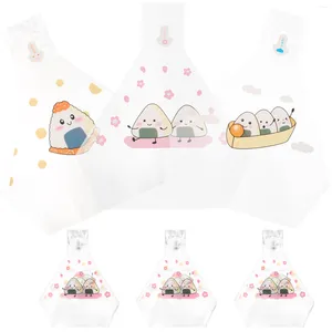 Ensemble de vaisselle 50 PCS Triangle Rice Ball Emballage Onigiri Wrapper en vrac Decoration décoration japonais