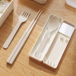 Dinware Sets 50sets Travel Cutlery draagbare plastic vork lepel lepel eetstokjes Student keuken servies