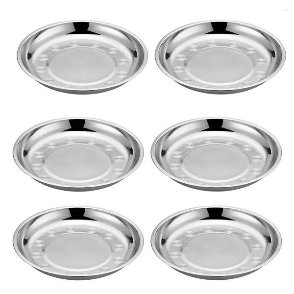 Ensembles de vaisselle 6 pcs plateau de service de fruits disque enfants voyage maison assiette ronde plat barbecue plateau fête grand bol support banquet