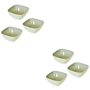 Ensembles de vaisselle 6 pièces porte-fruits en plastique bol carré assiettes à salade assiette à dessert petite soupe ramequins bols cuisine