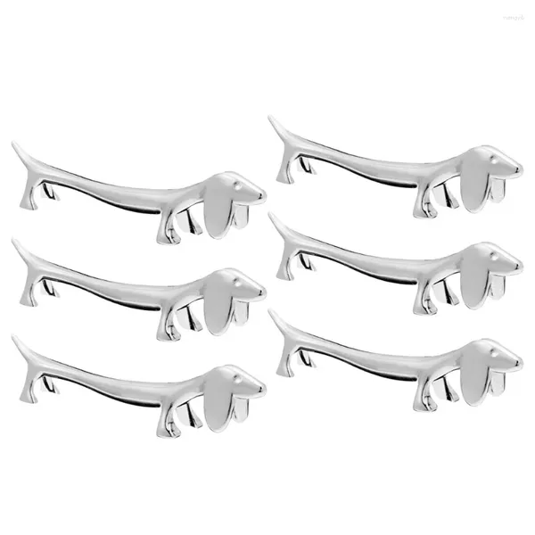 Ensembles de vaisselle 6 pcs Chiot Baguettes Reste Accueil Rack Japonais Cuillère Accessoires Restaurant Titulaire En Alliage De Zinc Support En Céramique Outils