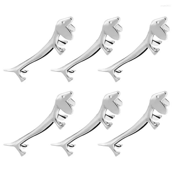 Conjuntos de vajilla 6 PCS Cachorro Palillo Resto Metal Cuchara Titular Accesorio de cocina Suministros para el hogar Aleación de zinc Mesa de comedor Cubiertos