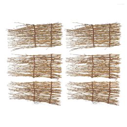 Servies Sets 6 Stuks The Fence Product Pography Props Sushi Bamboo Decor Weaving Kit Achtergronden Hout