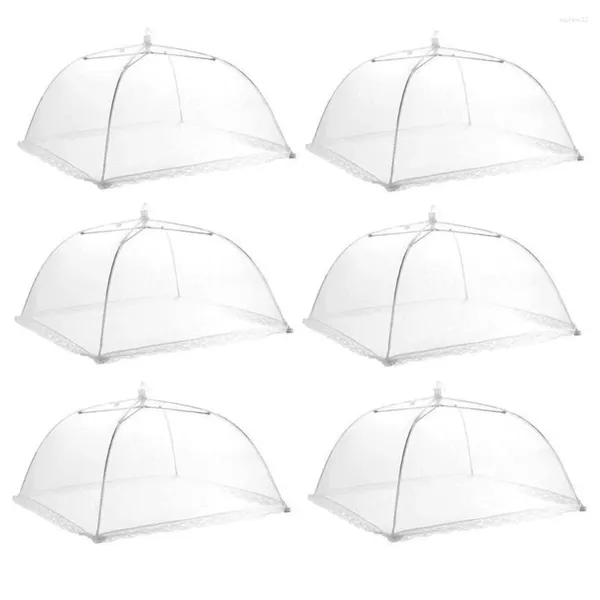 Ensembles de vaisselle 6 PCS Couvertures de couverture de maille parapluie blanc