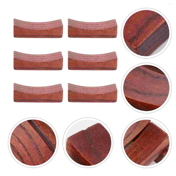 Conjuntos de vajilla 6 piezas Soporte de palillos de madera Forma de almohada Palillos Cuchara Tenedores Vajilla Resto Retro Media Luna Soporte de estante -