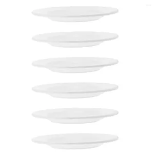 Ensembles de vaisselle 6 pièces assiettes à dîner en mélamine plat blanc plats à fond plat