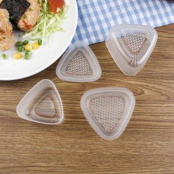 Ensembles de vaisselle 6pcs moules à sushi ensemble triangle boule de riz moule onigiri fabricant de moules pour magasin à domicile (3 pièces grand 3 pièces petit) kit de cuisine