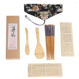 Ensembles de vaisselle 7 PCS BAMBOO Picks Kitchen Tool Sticks de style japonais Topsticks de sushi maquina en bois