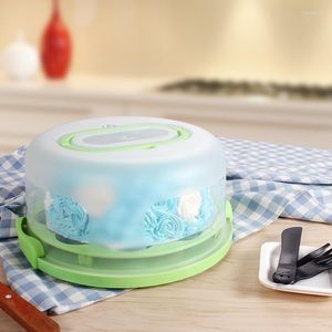 Ensembles de vaisselle 8-10 pouces boîte d'emballage de gâteau d'anniversaire multi-usage Cupcake porte-tarte aux oeufs Portable étanchéité boucle à emporter boîtes en plastique