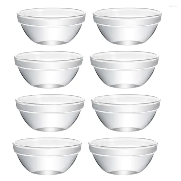 Ensembles de vaisselle 8 pcs Bozai Gâteau Bol Mousse Pudding Stockage Cristal Bonbons Gelée Bols Support En Verre Ustensiles De Cuisine Mini Assiettes