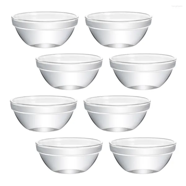 Ensembles de vaisselle 8 pièces conteneur de fruits cristal ménage bol en verre Gadgets de cuisine porte-pudding gelée