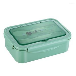 Ensembles de vaisselle A63I Boîte à lunch pour adultes Enfants 1400ML Boîte à lunch Boîtes à bento avec ensemble d'ustensiles intégré Étanche