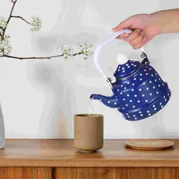Serviessets Oude Bell Pot Emaille Koffie Thee Ketel Huis Voor Kookplaat Camping Fluitende Theepotten Water
