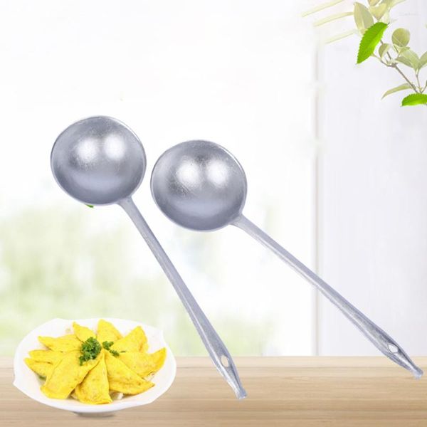 Juegos de vajilla Electrodomésticos Cuchara para pasta Cucharas con mango Sopa Cucharón resistente Molde a granel Cucharones de cocina Aleación de aluminio Asas para servir Metal