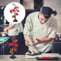Serviessets Kunstbloemen Japanse Sushi Plaat Simulatie Pruimenbloesem Boom Steak Ornamenten Voor Keuken Restaurant Willekeurige Stijl