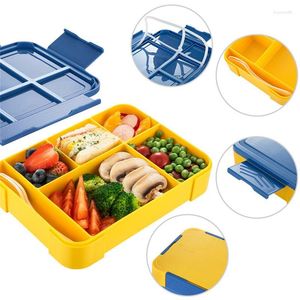 Dinyire Sets Bento lunchbox voor kinderen 6 Compartiment Tassen Children School Office servies en saus gemakkelijk schoon te maken