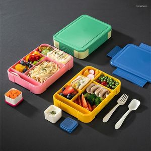 Servies Sets Bento Lunchbox Voor Kinderen Universele Lekvrije Verdeeld Compartiment Organizer Multifunctionele Outdoor Maaltijd Keeper