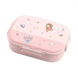 Din sets sets Bento Lunch Boxes Kids roestvrijstalen lekbestendige doos Keep warm 4 compartimenten voor kinderen voor kinderen