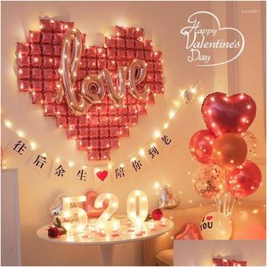 Serviessets Verjaardag Bekentenis Liefde Ballon Achtergrond Wanddecoratieset Drop Delivery Huis Tuin Keuken Eetkamer Bar Dhrup