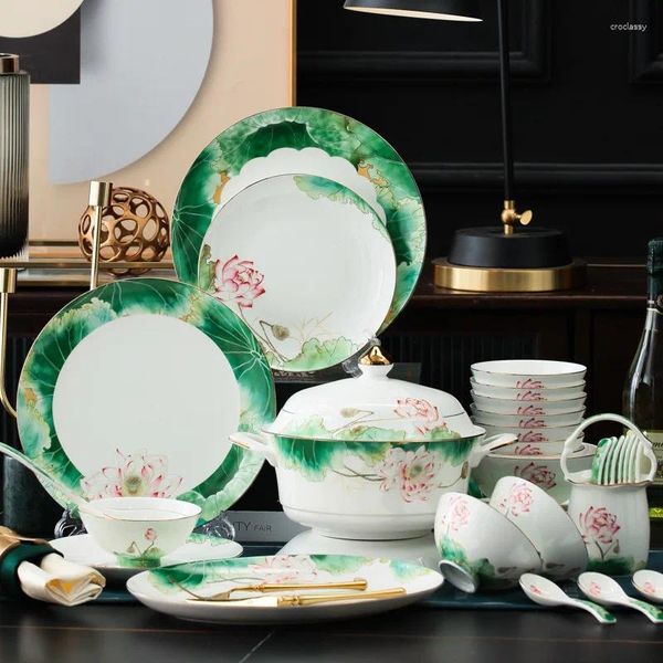 Ensembles de vaisselle Bowl Set Plats et assiettes de céramique ménage