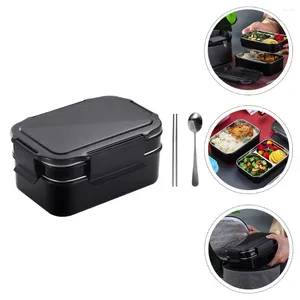 Serviesgoed sets doos bento lunch roestvrij staal geïsoleerde thermische compartimentcontainers stapelbare metalen tiffin snack container dekseldrager