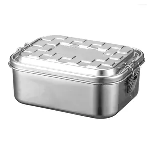 Serviesgoed sets doos lunch bento roestvrijstalen containercontainers metalen compartimenten snackgreep gehouden camping be tiffin werk single