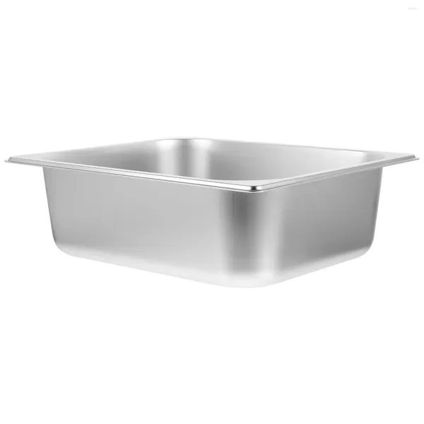 Ensembles de vaisselle, poêle à pain, bassin de service en acier inoxydable, plateau de Buffet, support de crème glacée, plats de serveur, conteneur de fruits