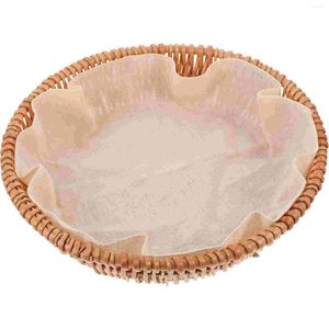 Conjuntos de vajilla Bun Basket Bandeja para mesa de cocina Cestas de mimbre portátiles rellenas al vapor Organizador tejido para el hogar Contenedor de pan