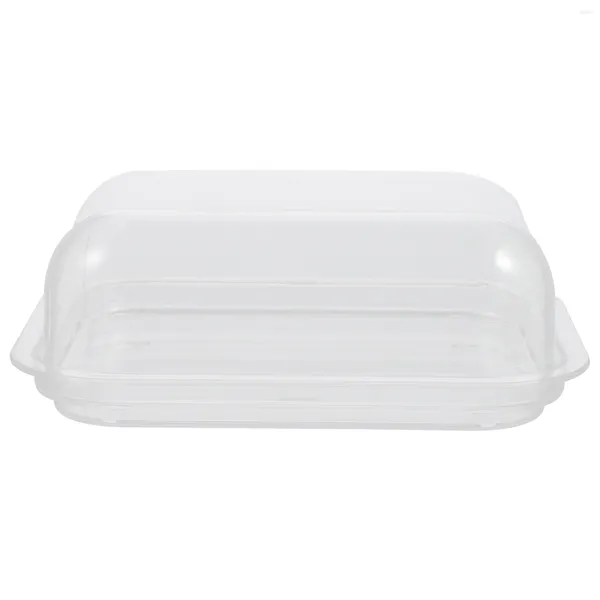 Conjuntos de vajilla Caja de mantequilla Contenedores de plástico transparente Vajilla para restaurante Refrigerador para el hogar Acrílico