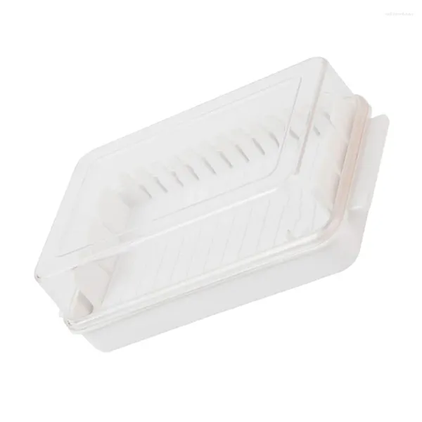 Ensembles de vaisselle boîte de coupe de beurre plateau en plastique transparent plats de service étuis à tranches de fromage porte-couteaux stockage PP conservation de la fraîcheur