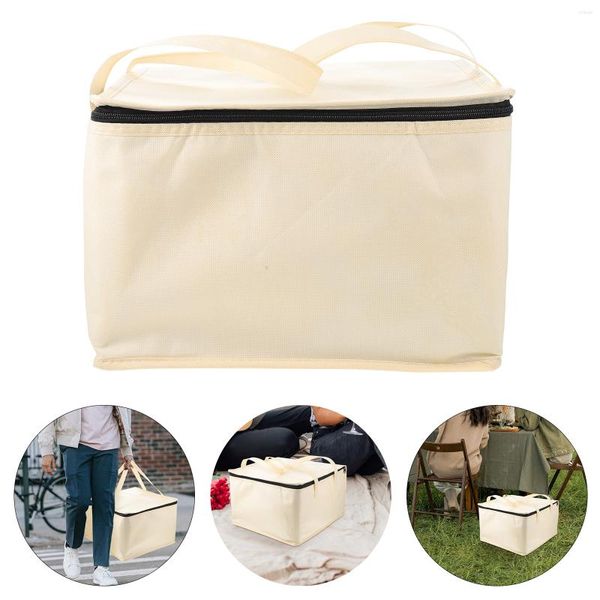 Ensembles de vaisselle Sac d'isolation à gâteau Emballage compact Picnic refroidisseur portable sac à dos à emporter Livraison bento-tissu fourre-tout