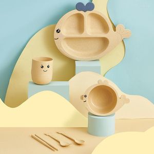 Ensembles de vaisselle dessin animé mignon ensemble de vaisselle maison assiette à manger pour enfants bol pour bébé