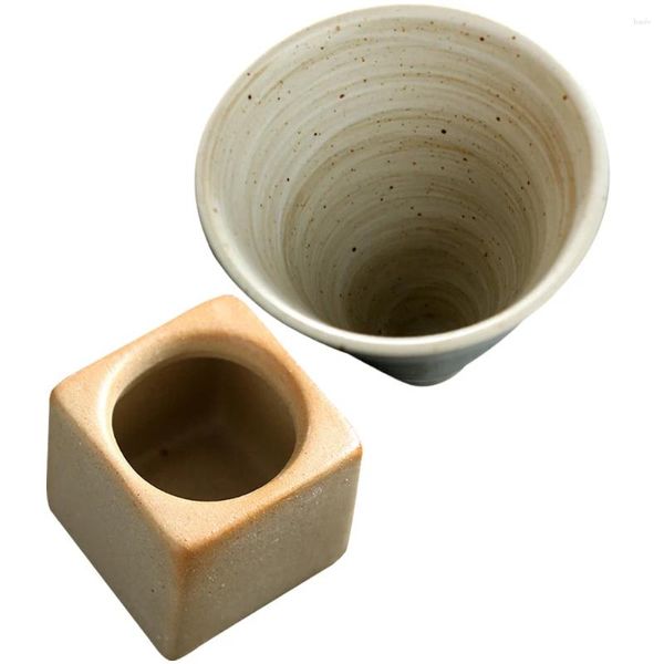 Conjuntos de vajilla Taza de café de cerámica Leche Contenedor de agua reutilizable Taza de jugo Cerámica grande Estilo japonés