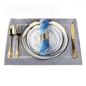 Din sets Sets keramische luxe bord set dineren moderne gouden porselein dinersalade portie aparelho de jantar servies dl60cjjjj