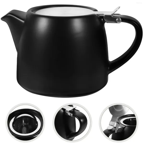 Ensembles de vaisselle théière en céramique café Kungfu outil de service pichet en porcelaine bouilloire faisant infuseur à la maison en acier inoxydable