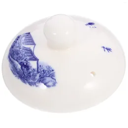 Ensembles de vaisselle Couvercle de théière en céramique Remplacement Bleu Blanc Porcelaine Thé Bouilloire Couverture Style Chinois Pot Couvercles Accessoires Petit